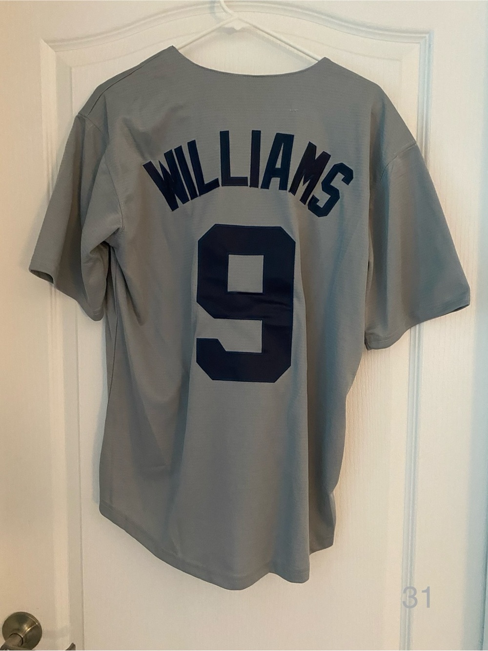 Red Sox Gray Williams #9 Baseball Jersey